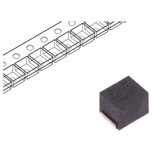 NLCV32T-101K-EF; Inductor: wire; SMD; 1210; 100uH; 120mA; 3.7Ω; Q: 15; ftest: 0.796MHz; TDK