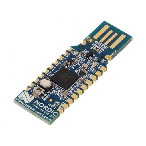 NRF52840-DONGLE; Dev.kit: Bluetooth 5 / BLE; GPIO,UART,USB; NRF52840; USB A; NORDIC SEMICONDUCTOR NRF52840-DONGLE; Dev.kit: Bluetooth 5 / BLE; GPIO,UART,USB; NRF52840; USB A; NORDIC SEMICONDUCTOR