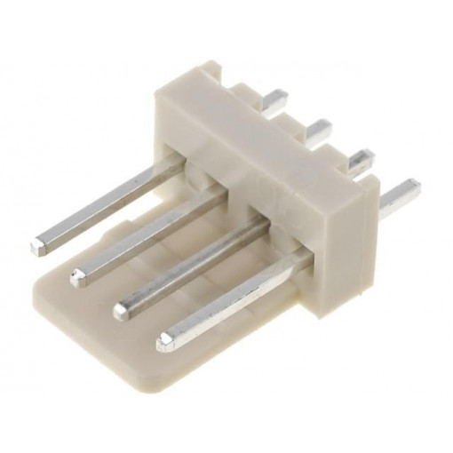 NS25-W4P; Socket; wire-board; male; NS25; 2.54mm; PIN: 4; THT; 250V; 3A; tinned; NINIGI