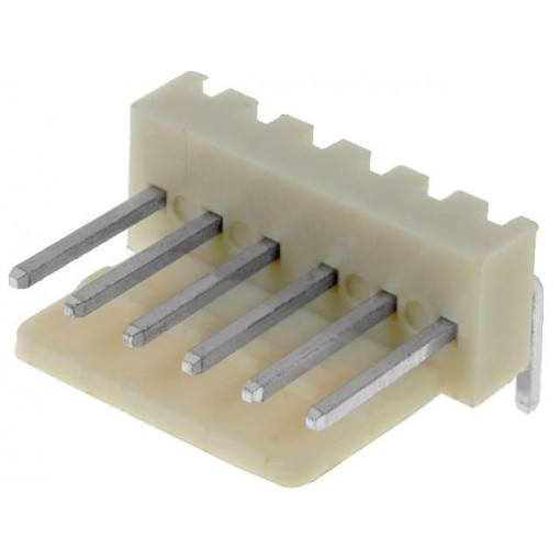 NS25-W6K; Socket; wire-board; male; NS25; 2.54mm; PIN: 6; THT; 250V; 3A; tinned; NINIGI