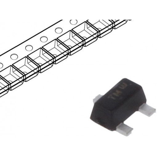 NTE4151PT1G; Transistor: P-MOSFET; unipolar; -20V; -0.76A; 313mW; SC89; ON SEMICONDUCTOR