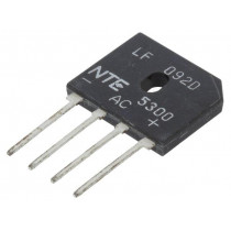 NTE5300; Single-phase bridge rectifier; Urmax: 200V; If: 8A; Ifsm: 200A; THT; NTE Electronics