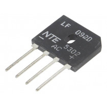 NTE5302; Single-phase bridge rectifier; Urmax: 800V; If: 8A; Ifsm: 200A; THT; NTE Electronics