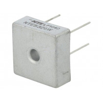 NTE5326W; Single-phase bridge rectifier; Urmax: 600V; If: 25A; Ifsm: 400A; NTE Electronics