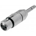 NA3FP; Adapter; Jack 6.35mm plug,XLR female; stereo; PIN: 3; NEUTRIK