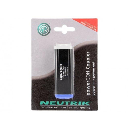 NAC3MM-1; Transition: coupler; powerCON; 20A; 250VAC; for cable; straight; NEUTRIK NAC3MM-1; Transition: coupler; powerCON; 20A; 250VAC; for cable; straight; NEUTRIK