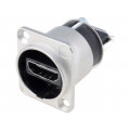 NAHDMI-W; Adapter; HDMI socket x2; shielded; gold-plated; Colour: silver; NEUTRIK