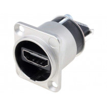 NAHDMI-W; Adapter; HDMI socket x2; shielded; gold-plated; Colour: silver; NEUTRIK