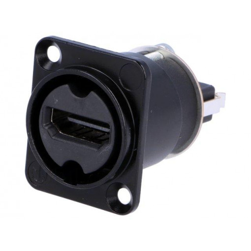 NAHDMI-W-B; Adapter; HDMI socket x2; shielded; gold-plated; Colour: black; NEUTRIK NAHDMI-W-B; Adapter; HDMI socket x2; shielded; gold-plated; Colour: black; NEUTRIK