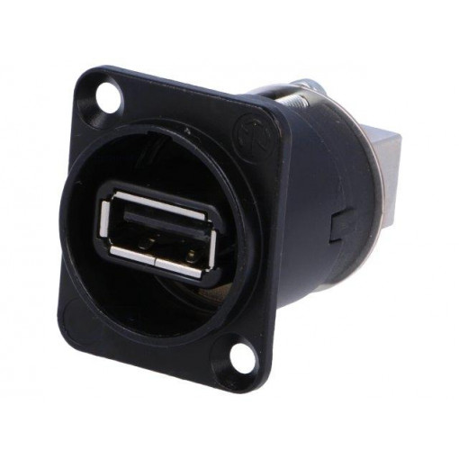 NAUSB-W-B; Adapter; USB A socket-front,USB B socket-back; USB 2.0; 19x24mm; NEUTRIK NAUSB-W-B; Adapter; USB A socket-front,USB B socket-back; USB 2.0; 19x24mm; NEUTRIK