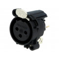 NC3FAV1; Socket; XLR; female; PIN: 3; straight; with push button; THT; black; NEUTRIK NC3FAV1; Socket; XLR; female; PIN: 3; straight; with push button; THT; black; NEUTRIK