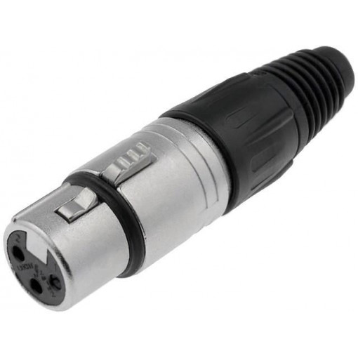 NC3FX; Plug; XLR; female; PIN: 3; straight; for cable; soldering; 16A; NEUTRIK NC3FX; Plug; XLR; female; PIN: 3; straight; for cable; soldering; 16A; NEUTRIK