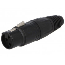 NC3FX-BAG; Plug; XLR; female; PIN: 3; straight; for cable; soldering; 16A; NEUTRIK