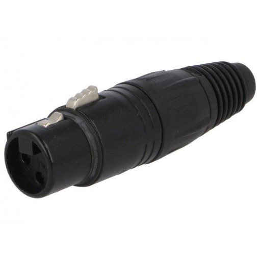 NC3FX-BAG; Plug; XLR; female; PIN: 3; straight; for cable; soldering; 16A; NEUTRIK NC3FX-BAG; Plug; XLR; female; PIN: 3; straight; for cable; soldering; 16A; NEUTRIK