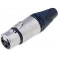 NC3FXX; Plug; XLR; female; PIN: 3; straight; for cable; soldering; 16A; NEUTRIK
