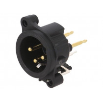 NC3MAV; Socket; XLR; male; PIN: 3; THT; black; 6A; 19.8x19.8mm; NEUTRIK