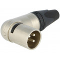 NC3MRX; Plug; XLR; male; PIN: 3; angled 90°; swivel; for cable; soldering; NEUTRIK