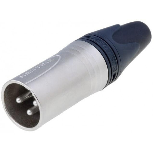 NC3MXX; Plug; XLR; male; PIN: 3; straight; for cable; soldering; 16A; 3.5÷8mm; NEUTRIK