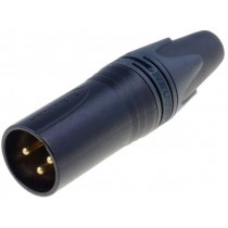 NC3MXX-B; Plug; XLR; male; PIN: 3; straight; for cable; soldering; 16A; 3.5÷8mm; NEUTRIK