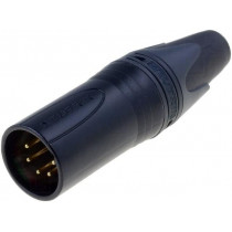 NC5MXX-B; Plug; XLR; male; PIN: 5; straight; for cable; soldering; 7.5A; 1mm2; NEUTRIK
