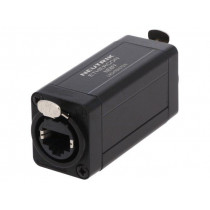 NE8FF; Socket; coupler; etherCON; RJ45 socket,both sides; Colour: black; NEUTRIK
