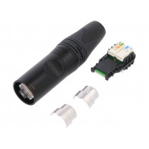 NE8MX6-B; Plug; RJ45; etherCON; PIN: 8; Cat: 6a; gold-plated; Layout: 8p8c; IDC; NEUTRIK