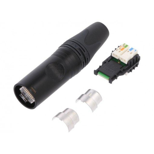 NE8MX6-B; Plug; RJ45; etherCON; PIN: 8; Cat: 6a; gold-plated; Layout: 8p8c; IDC; NEUTRIK