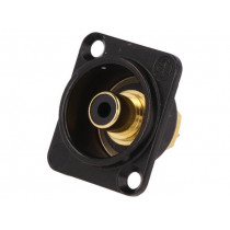 NF2D-B-0; Socket; RCA; female; soldering; gold-plated; Marker: black; NEUTRIK