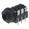 NMJ6HFD2; Socket; Jack 6,35mm; female; stereo; with on/off switch; THT; NEUTRIK