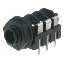 NMJ6HFD2; Socket; Jack 6,35mm; female; stereo; with on/off switch; THT; NEUTRIK