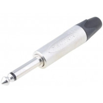 NP2X; Plug; Jack 6,3mm; male; mono; straight; for cable; soldering; 4÷7mm; NEUTRIK