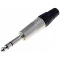 NP3C; Plug; Jack 6,3mm; male; stereo; straight; for cable; soldering; NEUTRIK