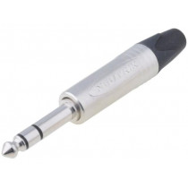 NP3X; Plug; Jack 6,3mm; male; stereo; straight; for cable; soldering; NEUTRIK
