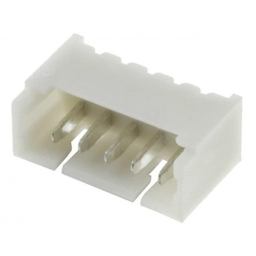 A1250WR-5P; Socket; wire-board; male; 1.25mm; PIN: 5; THT; 125V; 1A; tinned; JOINT TECH