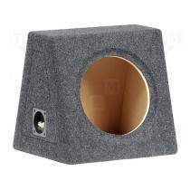 C1020; Car loudspeaker enclosure; MDF; black melange; textil; 20l; 250mm; BASSER