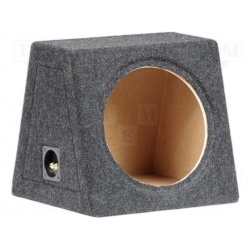 C1230; Car loudspeaker enclosure; MDF; black melange; textil; 30l; 300mm; BASSER