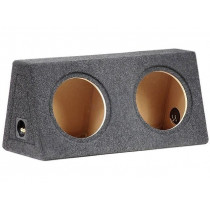 C1020X2; Car loudspeaker enclosure; MDF; black melange; textil; 20+20l; BASSER