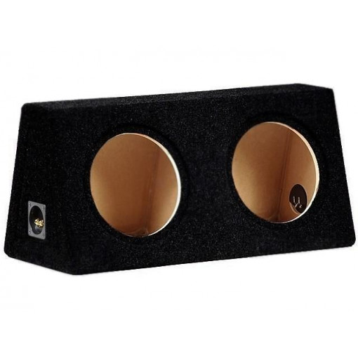 C1020X2 BLACK; Car loudspeaker enclosure; MDF; black; textil; 20+20l; 250mm; BASSER
