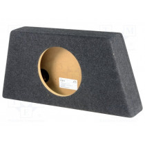 P1015; Car loudspeaker enclosure; MDF; black melange; textil; 15l; 250mm; BASSER