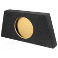 P1220; Car loudspeaker enclosure; MDF; black melange; textil; 20l; 300mm; BASSER