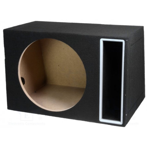B1570S BLACK; Car loudspeaker enclosure; MDF; black; textil; 70l; 380mm; BASSER