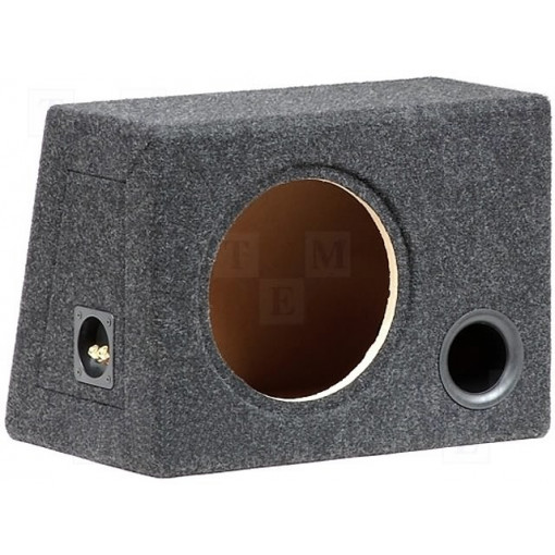 B1035; Car loudspeaker enclosure; MDF; black melange; textil; 35l; 250mm; BASSER