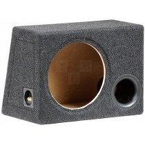 B1240; Car loudspeaker enclosure; MDF; black melange; textil; 40l; 300mm; BASSER