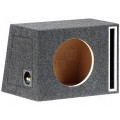 B1035S; Car loudspeaker enclosure; MDF; black melange; textil; 35l; 250mm; BASSER