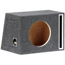B1035S; Car loudspeaker enclosure; MDF; black melange; textil; 35l; 250mm; BASSER