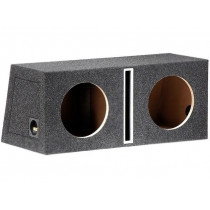 B1035SX2; Car loudspeaker enclosure; MDF; black melange; textil; 35+35l; BASSER