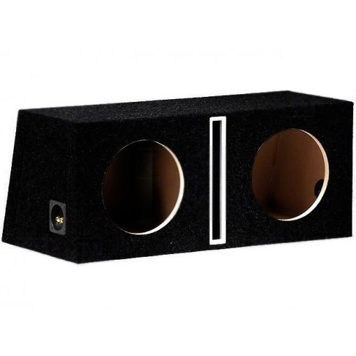 B1035SX2 BLACK; Car loudspeaker enclosure; MDF; black; textil; 35+35l; 250mm; BASSER
