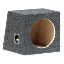 COM10; Car loudspeaker enclosure; MDF; black melange; textil; 20l; 250mm; BASSER