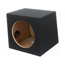 COM10 BLACK; Car loudspeaker enclosure; MDF; black; textil; 20l; 250mm; BASSER