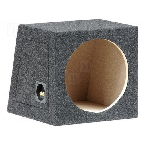 COM12; Car loudspeaker enclosure; MDF; black melange; textil; 30l; 300mm; BASSER